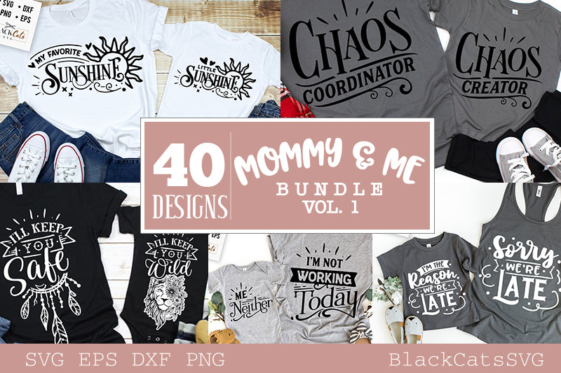 Mommy and me SVG bundle 40 designs
