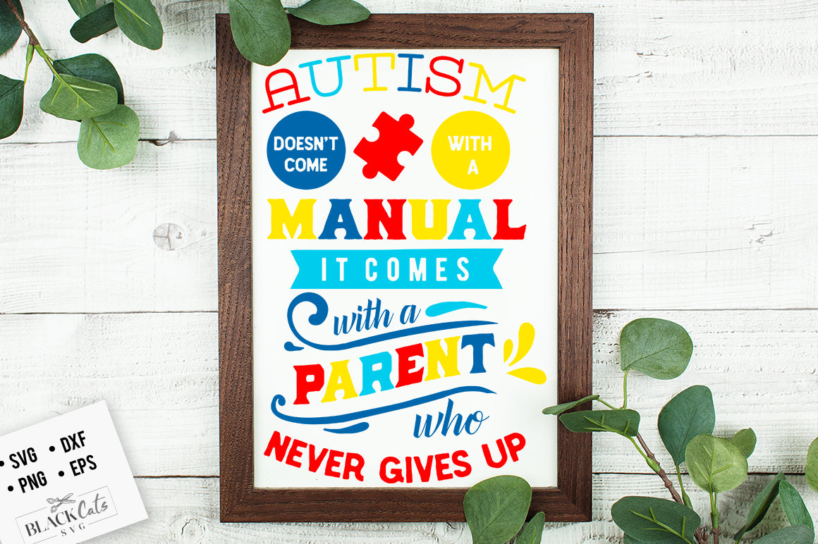 Autism comes with a parent SVG