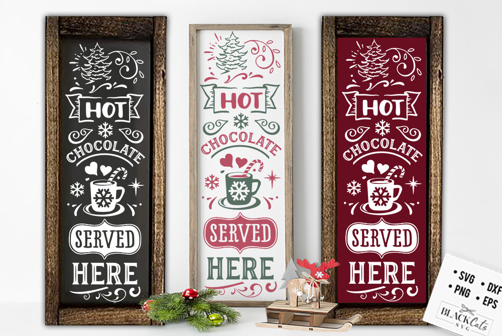 Hot chocolate served SVG