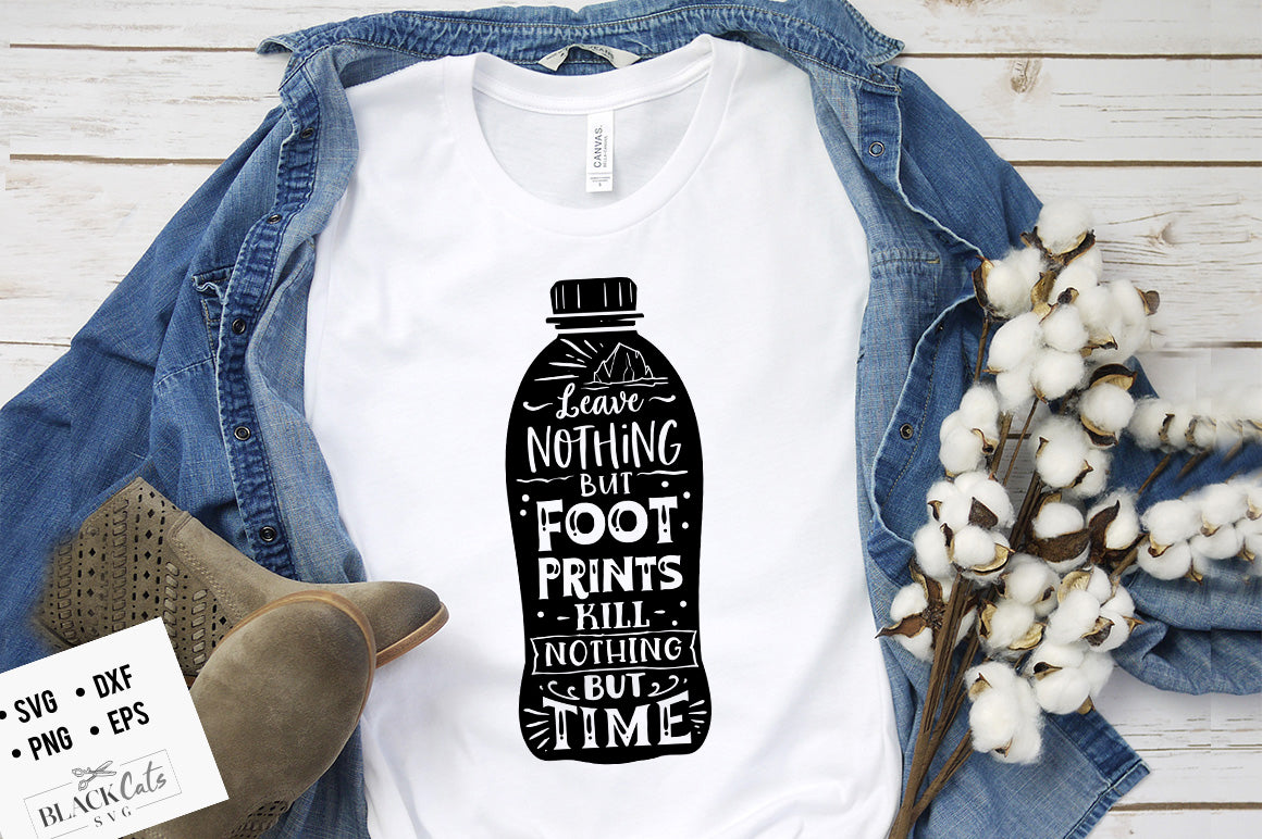 Leave Nothing But Footprints SVG File