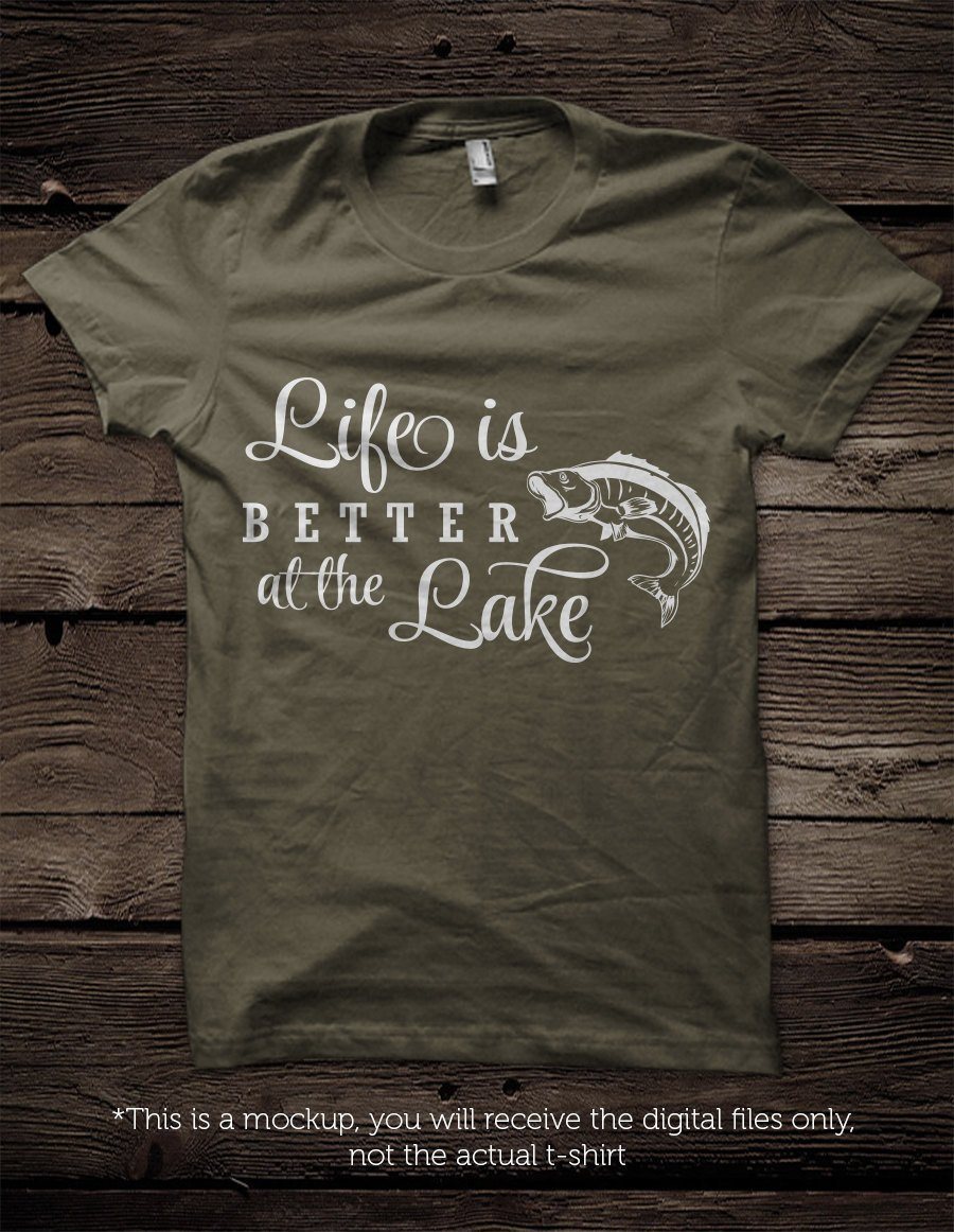 Life is better at the lake - SVG file Cutting File Clipart in Svg, Eps, Dxf, Png for Cricut & Silhouette BlackCatsSVG