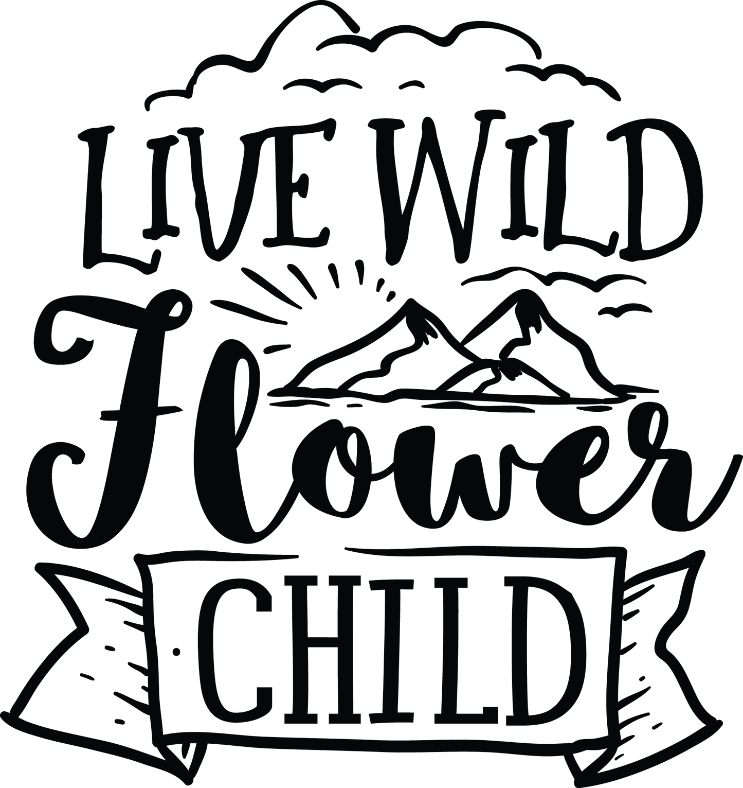 Live Wild Flower Child SVG
