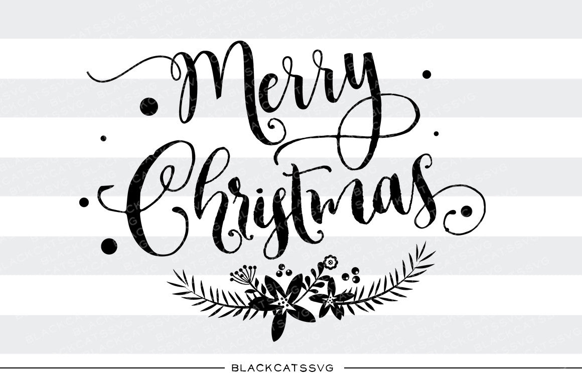 Merry Christmas - SVG cutting file - BlackCatsSVG