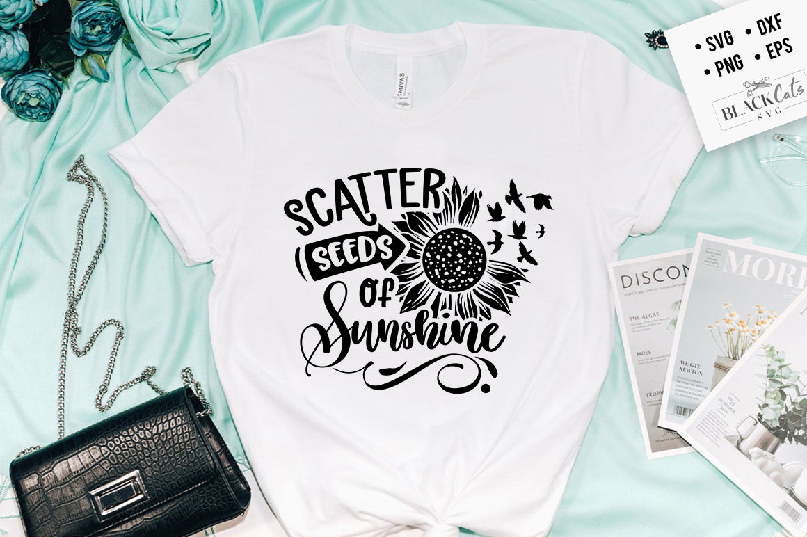 Scatter seeds of sunshine SVG file