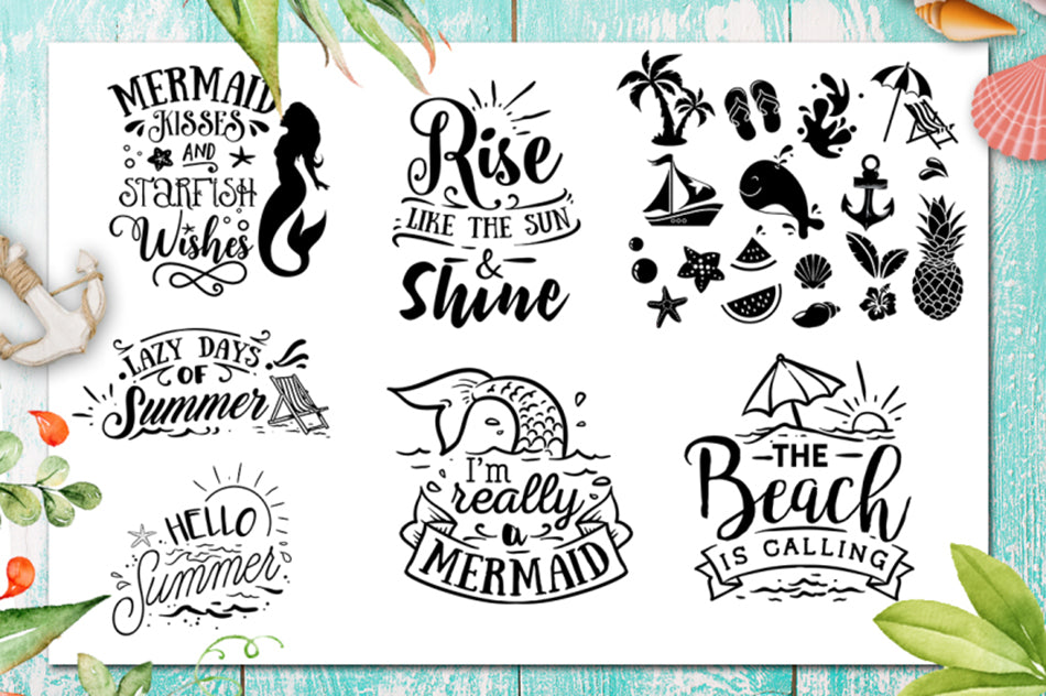 Summer Bundle - 65 Summer SVG files Bundle Summer SVG file Cutting File Clipart in Svg, Eps, Dxf, Png for Cricut & Silhouette