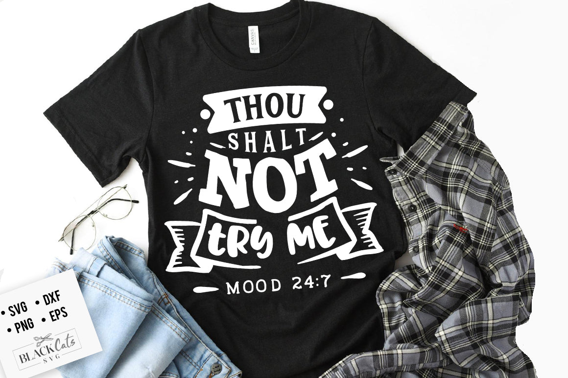 Thou shalt not try me SVG