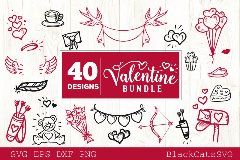Valentines Day SVG bundle 40 designs