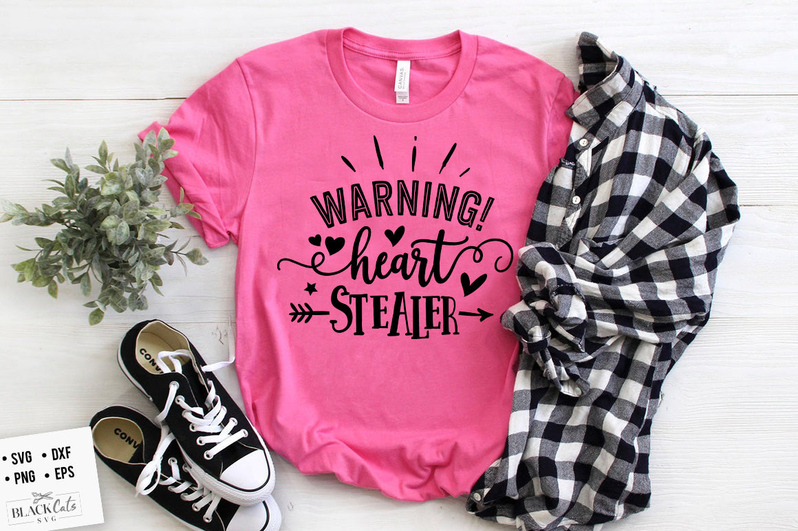 Warning Heart Stealer SVG