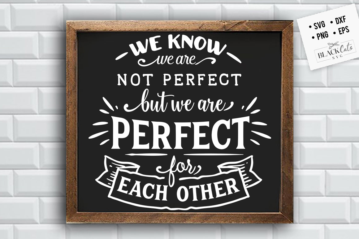 We know we are not perfect SVG