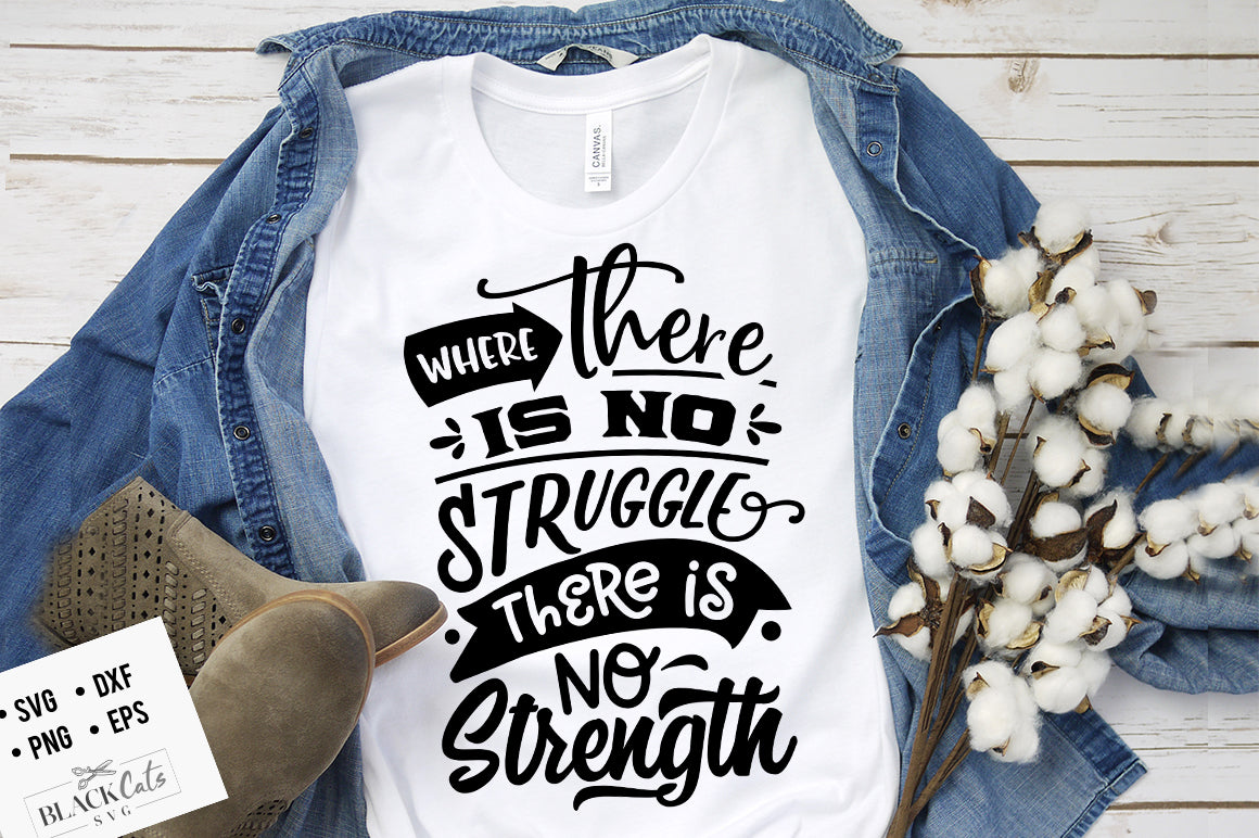 Where there is no struggle, there is no strength SVG