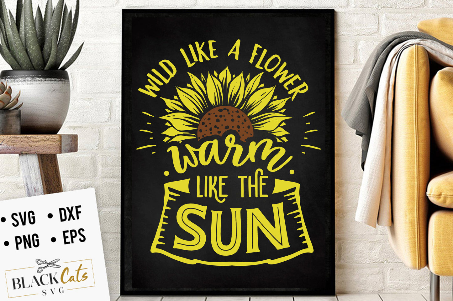 Wild like a flower SVG file