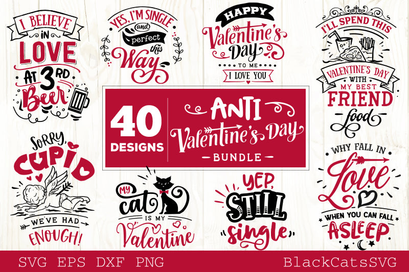 Anti Valentines Day SVG bundle 40 designs