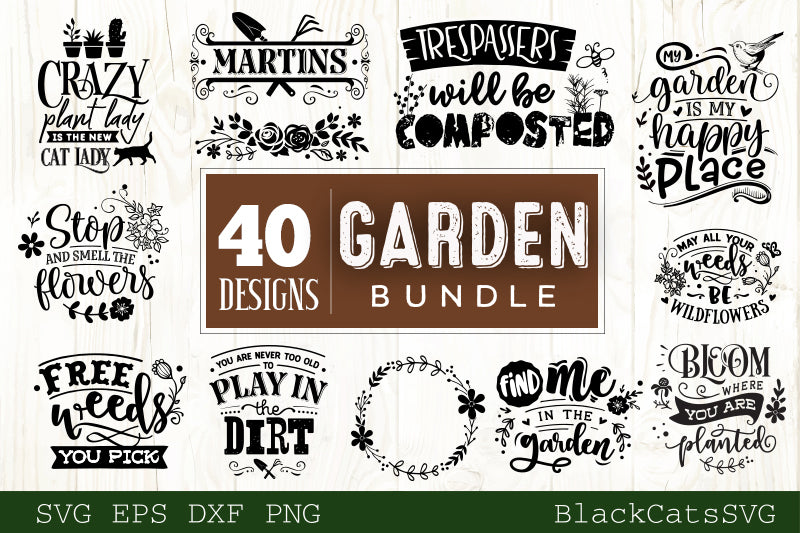 Gardening SVG bundle 40 designs Garden SVG bundle
