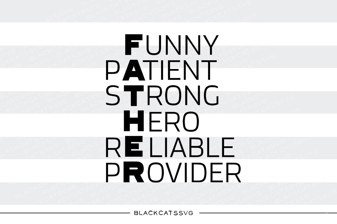 Father letters SVG file Cutting File Clipart in Svg, Eps, Dxf, Png for Cricut & Silhouette Fathers's Day SVG