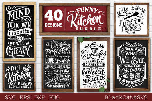 Funny Kitchen Bundle SVG 40 designs vol 1