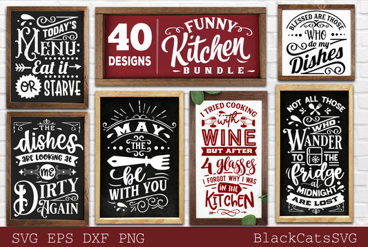 Funny Kitchen Bundle SVG 40 designs vol 1