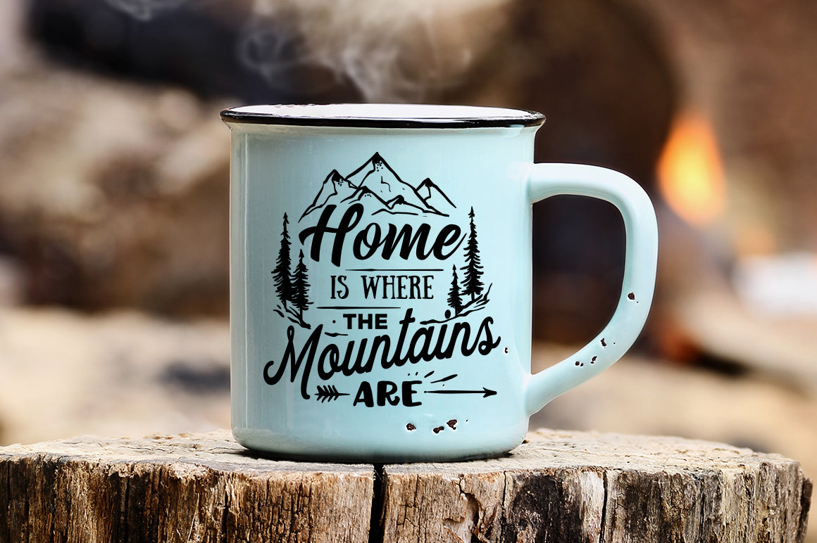 Home is where the mountains are - SVG file Cutting File Clipart in Svg, Eps, Dxf, Png for Cricut & Silhouette - nature wild arrows svg
