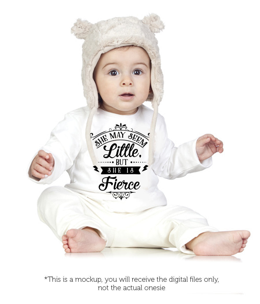 She may seem little but She Is Fierce SVG file Cutting File Clipart in Svg, Eps, Dxf, Png for Cricut & Silhouette - BlackCatsSVG