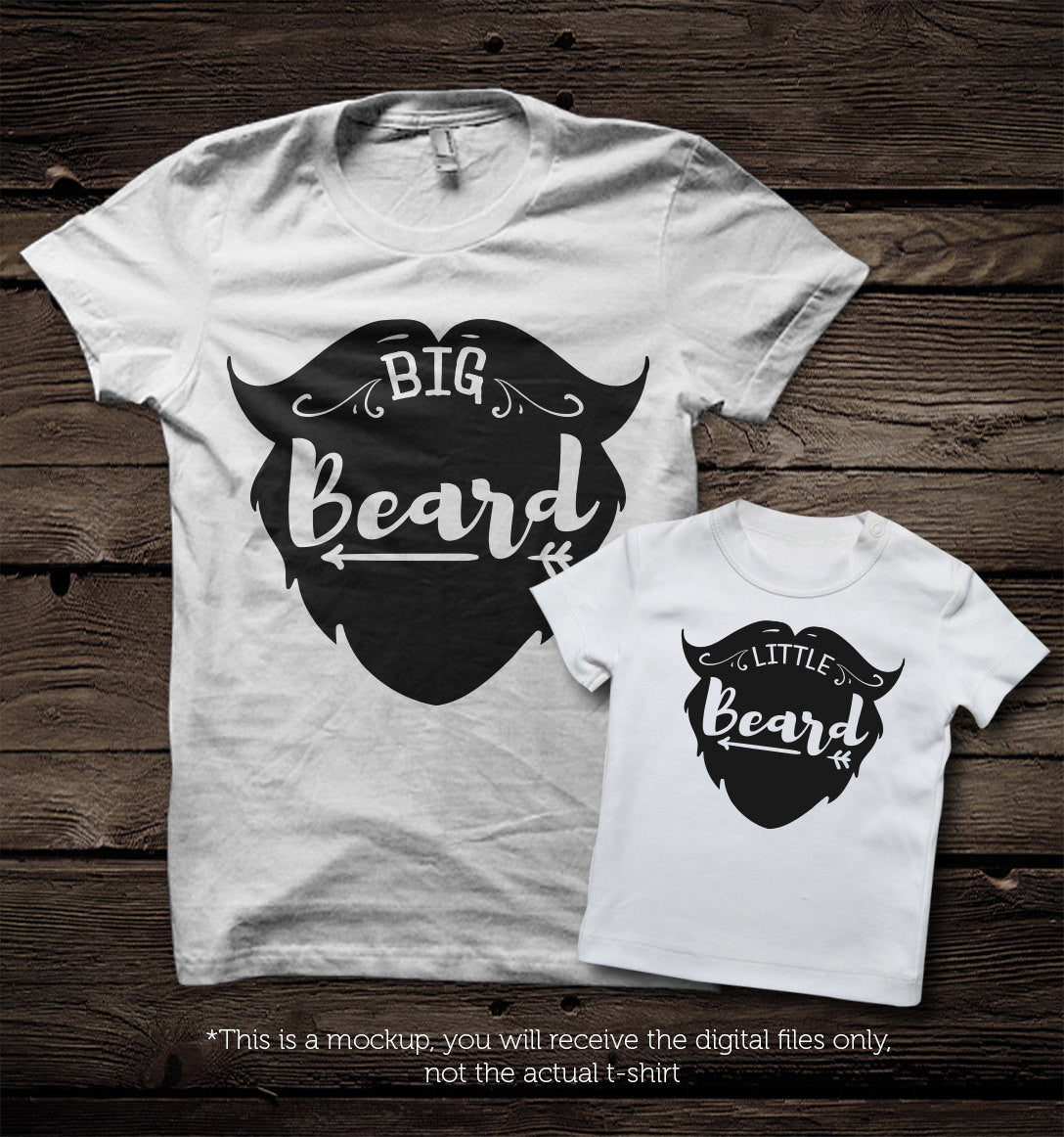 Daddy and me svg little beard big beard SVG file Cutting File Clipart in Svg, Eps, Dxf, Png for Cricut & Silhouette svg - BlackCatsSVG