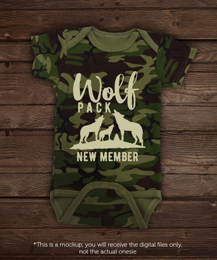 Wolf pack new member - three wolves - SVG file Cutting File Clipart in Svg, Eps, Dxf, Png for Cricut & Silhouette - BlackCatsSVG