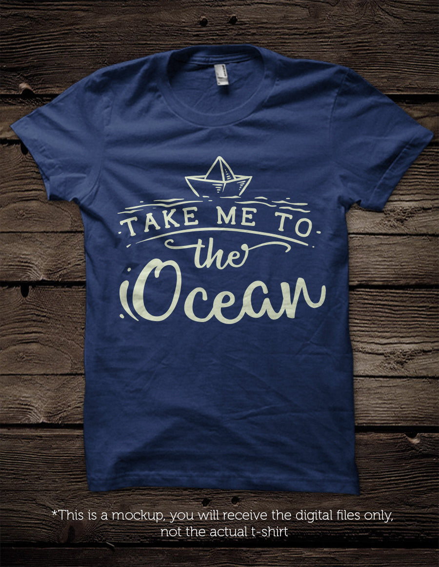Take me to the ocean - SVG file Cutting File Clipart in Svg, Eps, Dxf, Png for Cricut & Silhouette - beach svg - BlackCatsSVG
