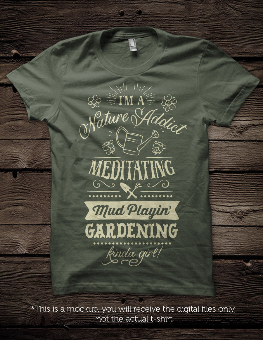 I'm a gardening kinda girl - SVG file Cutting File Clipart in Svg, Eps, Dxf, Png for Cricut & Silhouette - BlackCatsSVG