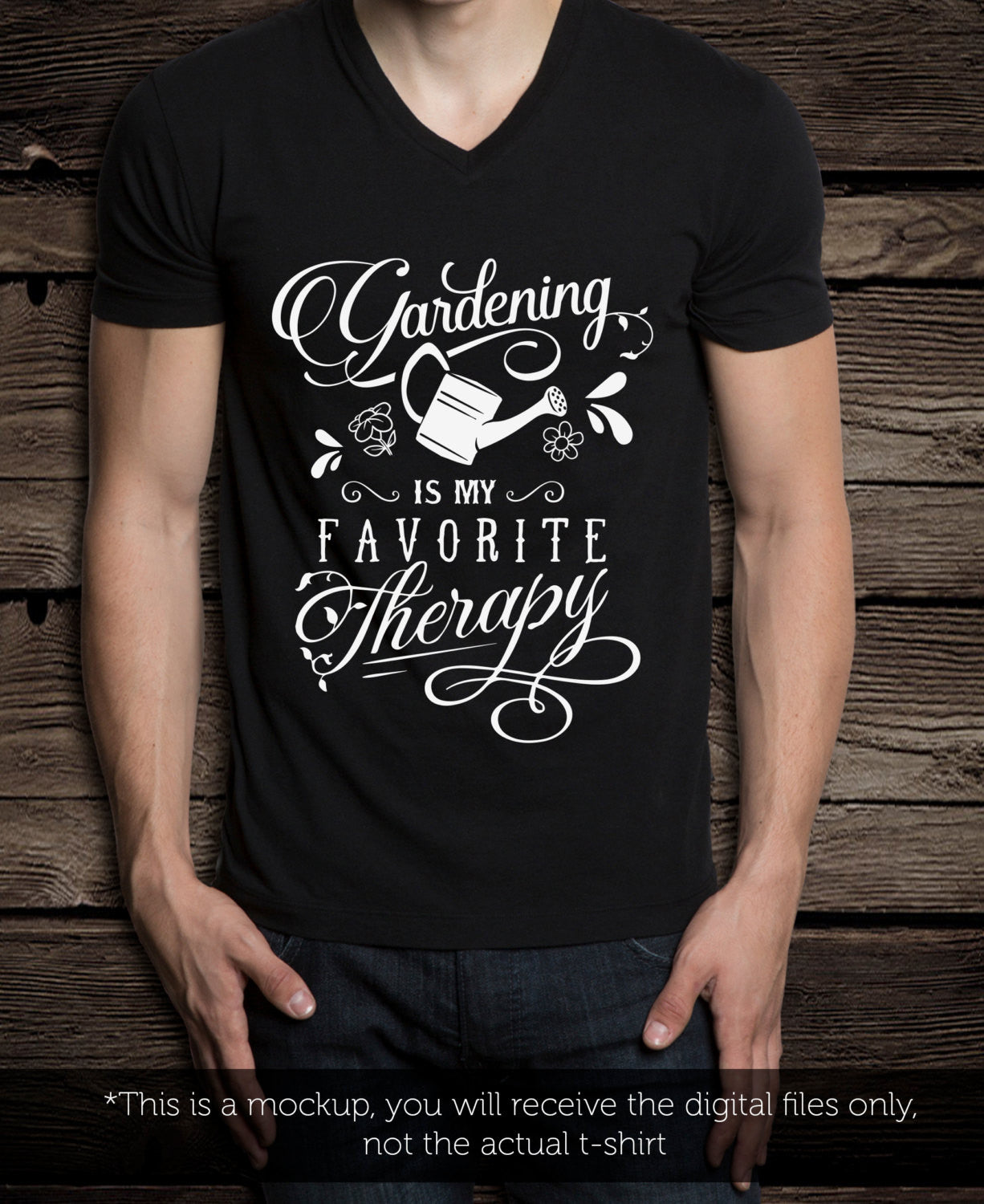 Gardening is my favorite therapy - SVG file Cutting File Clipart in Svg, Eps, Dxf, Png for Cricut & Silhouette - BlackCatsSVG