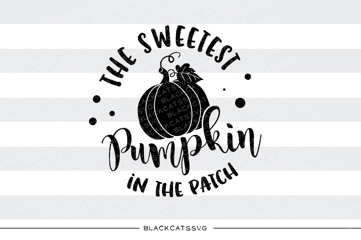 The sweetest pumpkin in the patch - SVG file Cutting File Clipart in Svg, Eps, Dxf, Png for Cricut & Silhouette - BlackCatsSVG