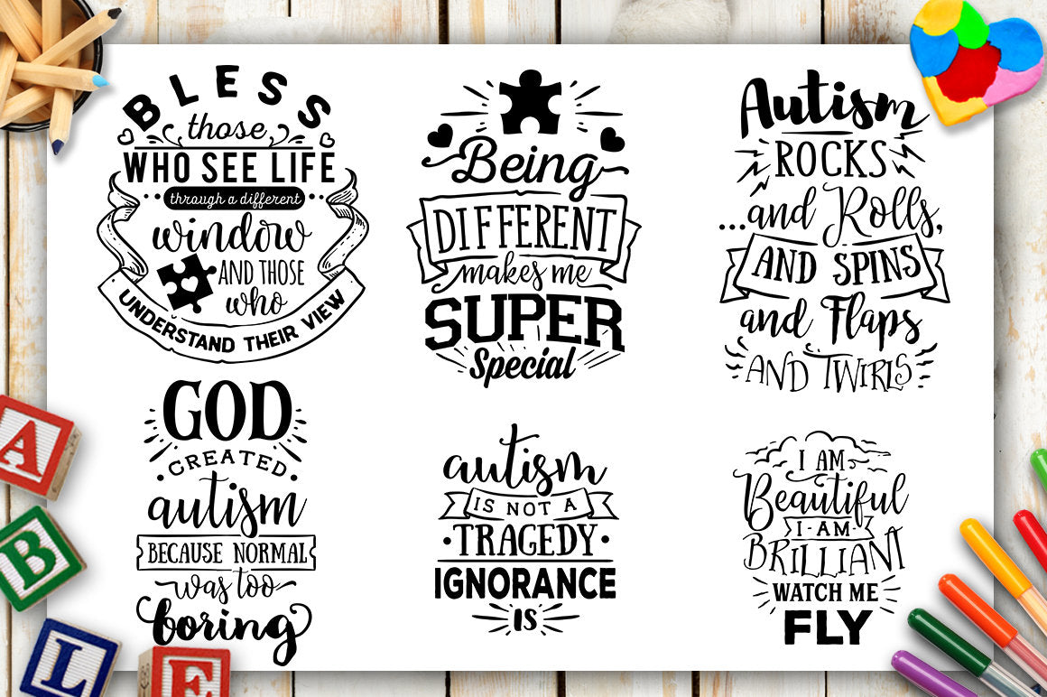 Autism Bundle - 40 autism SVG - Autism awareness