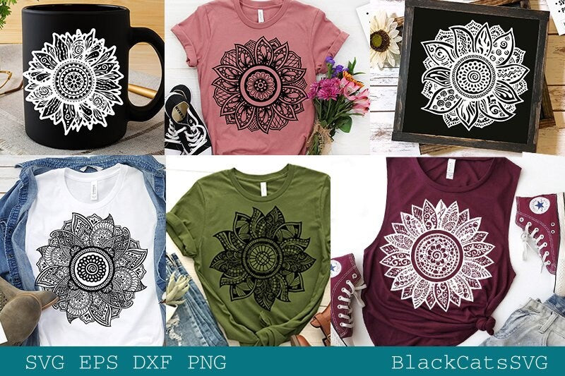 Sunflower Zentangle Bundle SVG
