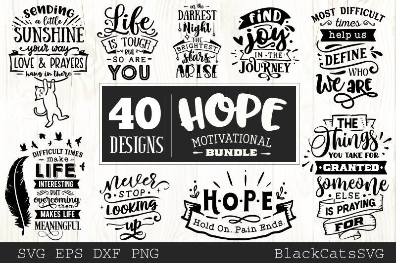 Hope motivational Bundle SVG bundle 40 designs