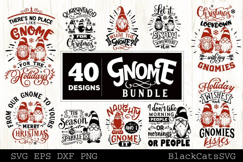 Christmas Gnomes SVG bundle Gnome bundle SVG 40 designs