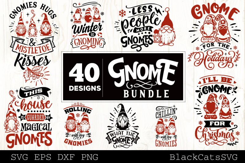Christmas Gnomes SVG bundle Gnome bundle SVG 40 designs