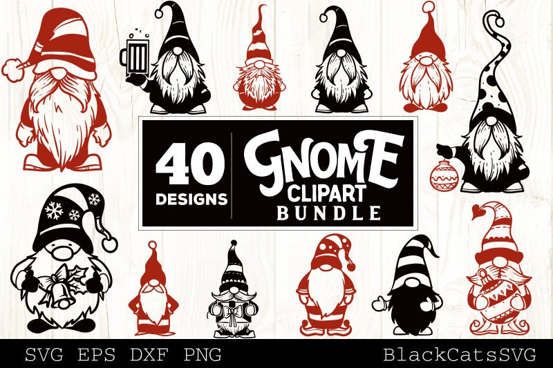 Christmas Gnomes SVG bundle Gnome clipart SVG 40 designs