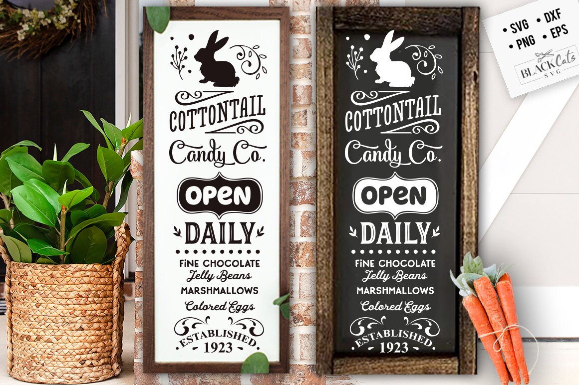 Cottontail Candy SVG, Easter Bunny SVG, Cottontail Candy Co SVG, Easter svg, Vintage Easter svg