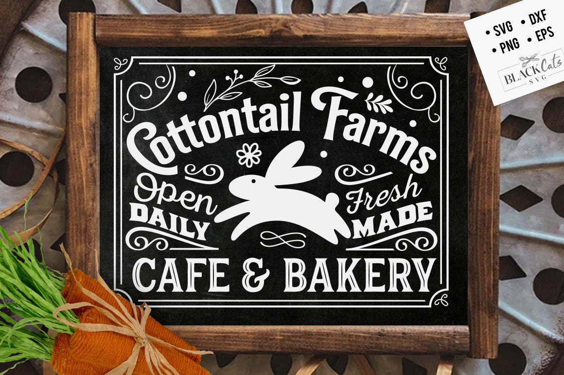 Cottontail Farms SVG, Easter SVG, Cottontail SVG, Easter Bunny svg, Vintage Easter svg