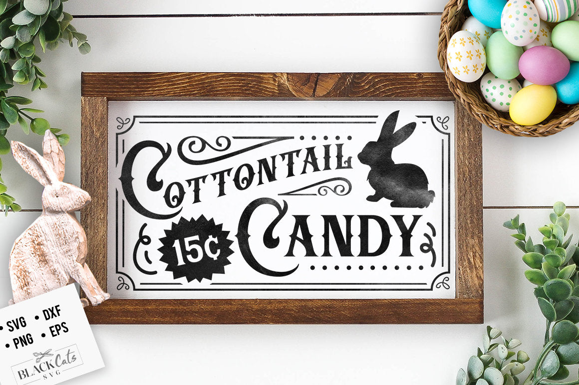 Cottontail Candy SVG, Easter SVG, Cottontail Farms SVG, Easter Bunny svg, Vintage Easter svg