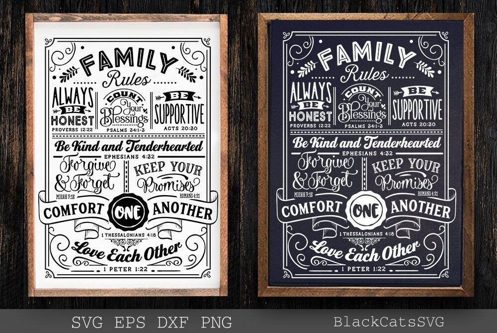 House Rules Bible Verses SVG, House rules poster svg, Welcome to our house svg, House rules svg, In this house poster svg,