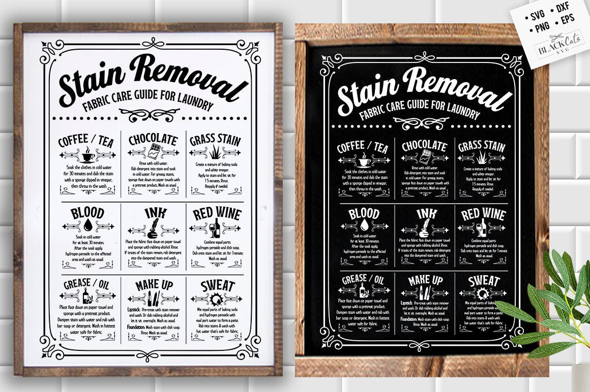 Stain removal guide svg, laundry room svg, laundry svg, laundry poster svg, bathroom svg, vintage poster svg,