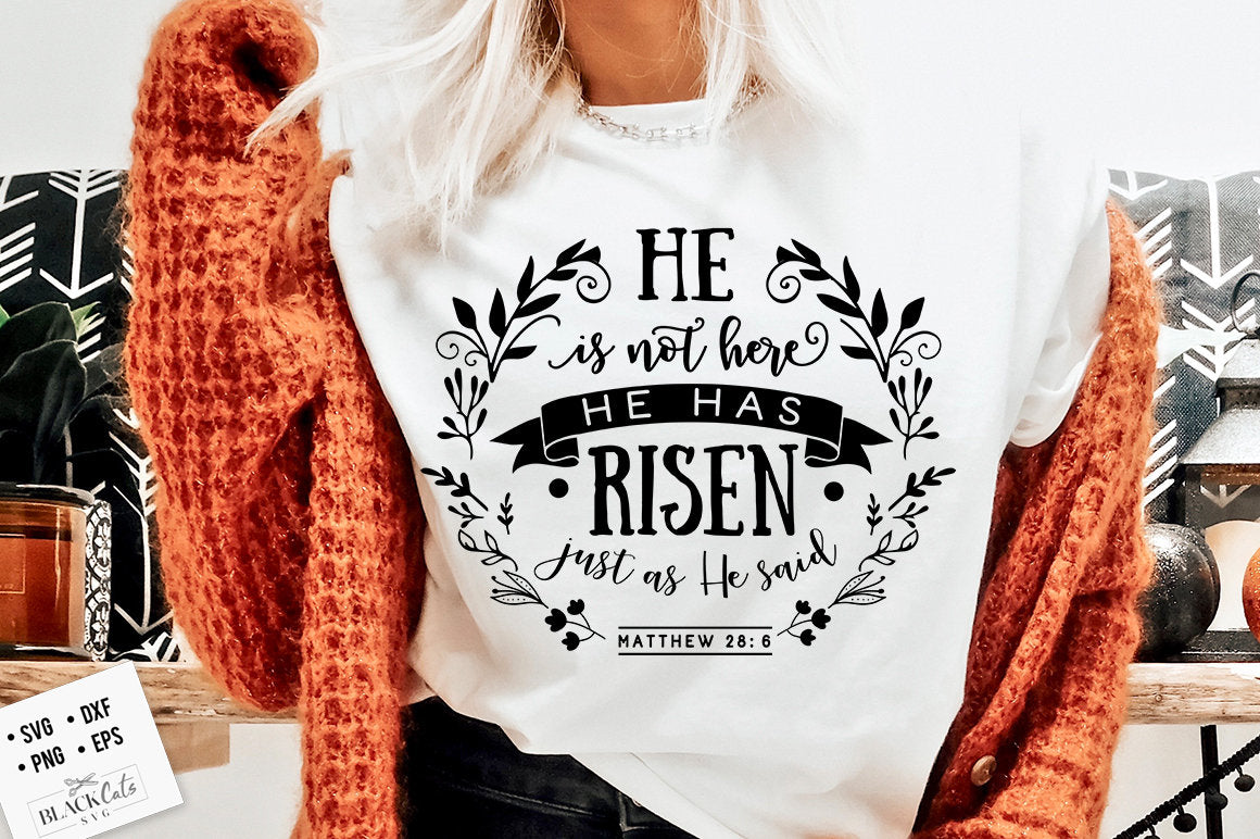 He is not here He has risen svg, Religious Easter SVG, Christian Easter SVG, He is Risen, Christian Shirt Svg, Jesus Easter Svg