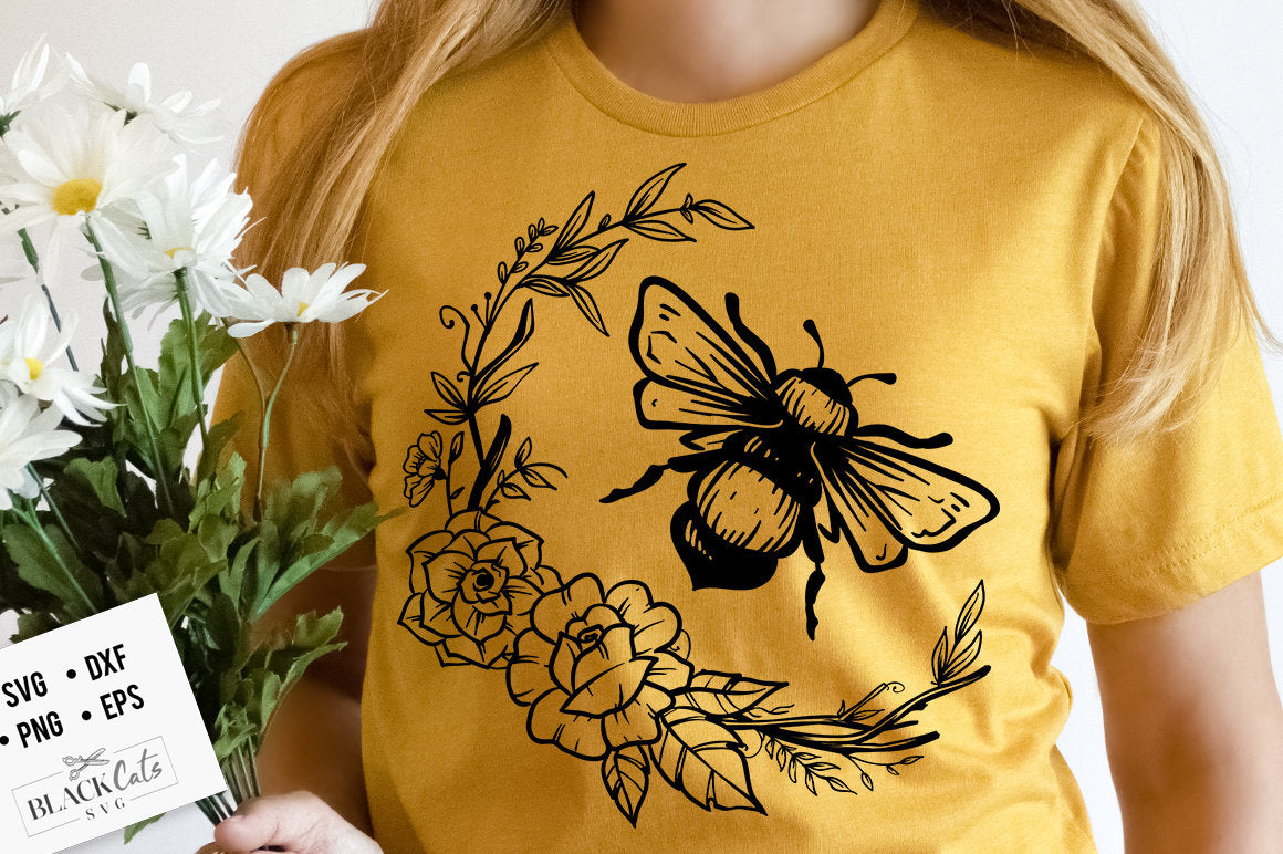Bee and flowers svg, Bee svg, Sunflower svg, Honey bee svg, Honey svg, Bee quotes svg,