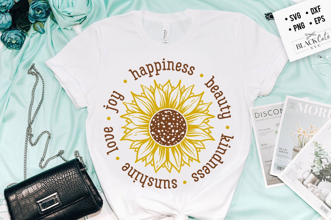 Love beauty kindness sunflower svg, Sunflower svg, sunflower quotes svg, sunshine svg, Funny sunflower quotes svg, kindness svg