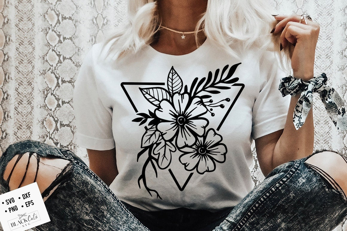 Bohemian flowers and triangle svg, Boho flower svg, Flower quotes svg, sunshine svg, Funny sunflower quotes svg, kindness svg