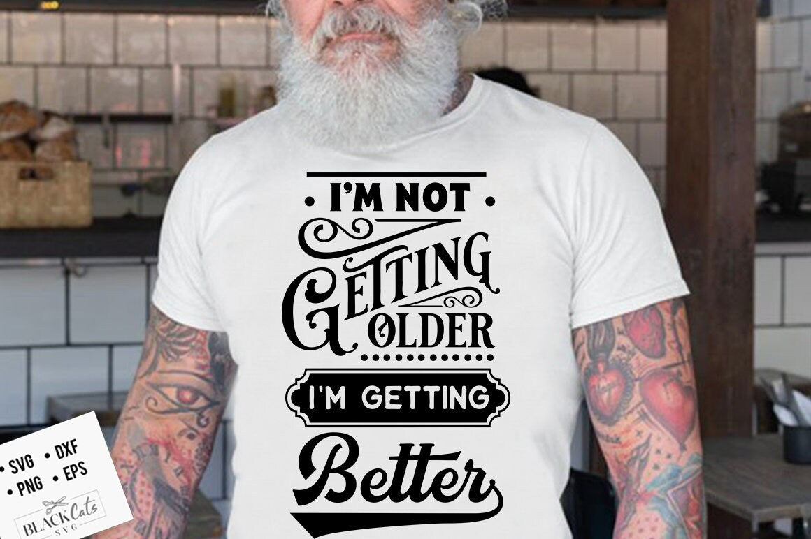 I'm not getting older I'm getting better svg, Birthday Vintage Svg, Aged to perfection svg, Limited edition svg
