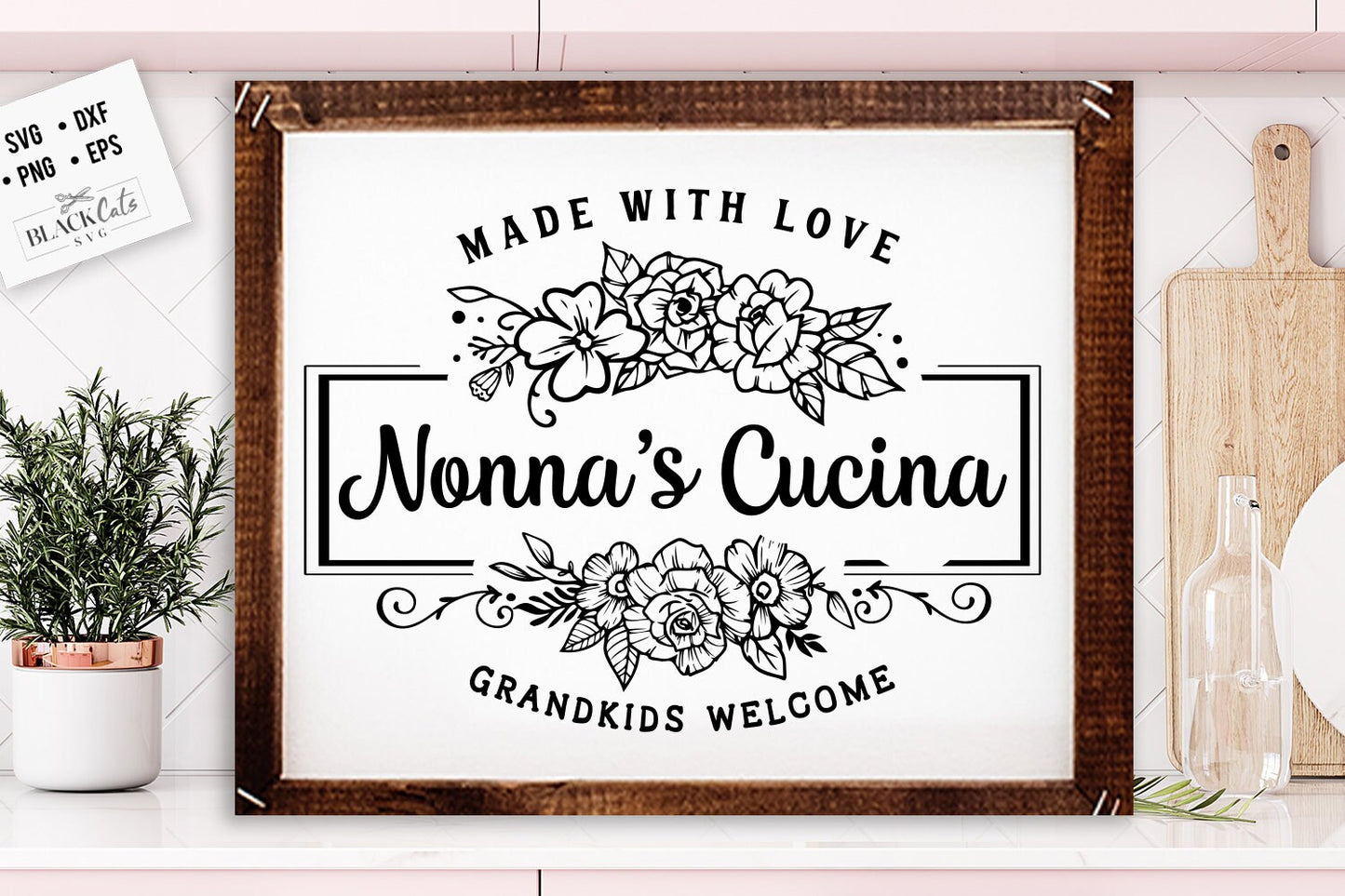 Nonna's Cucina SVG, nana's kitchen svg, Kitchen svg, Funny kitchen svg, Cooking Funny Svg, Pot Holder Svg, Kitchen svg