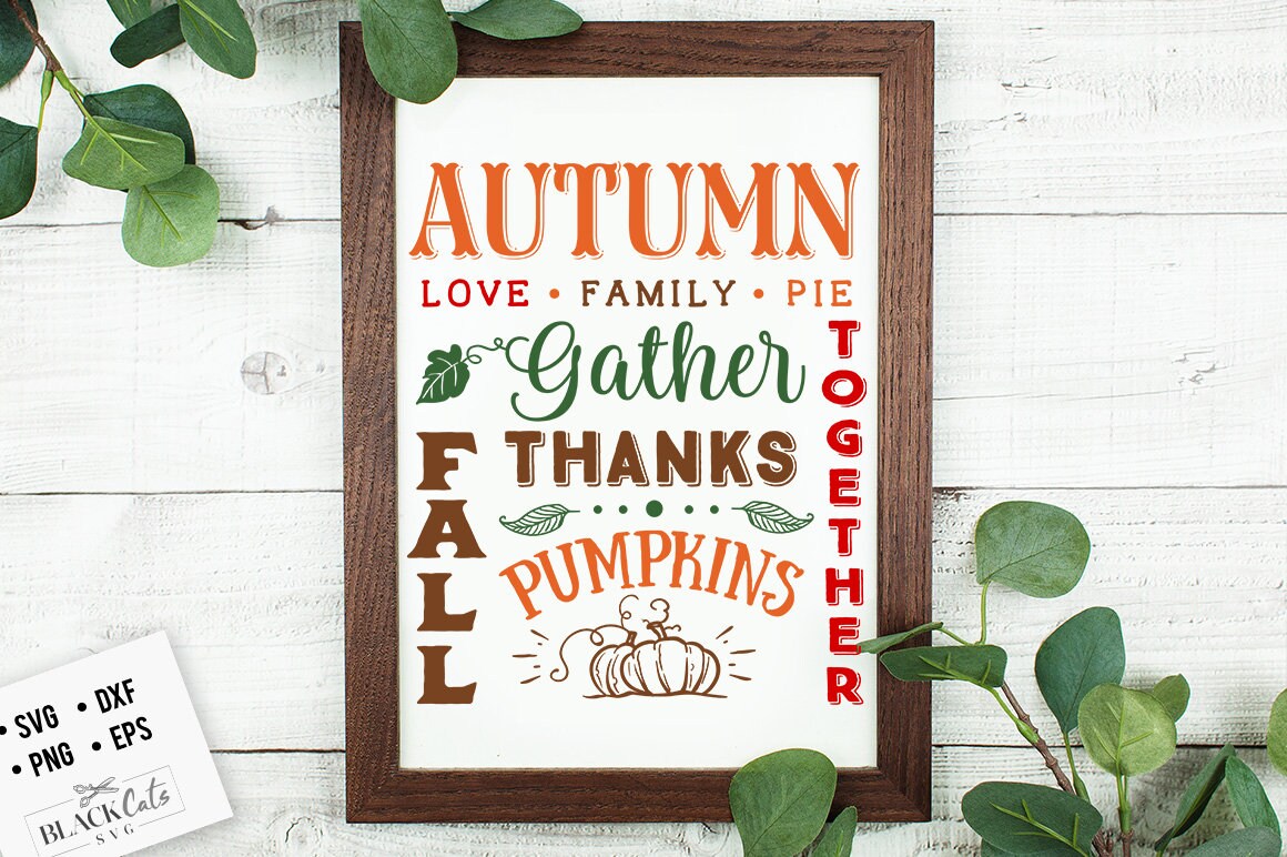 Autumn subway svg, Autumn wall art svg, Autumn poster svg, Thanksgiving svg, Autumn svg, Fall svg, autumn svg design, Gratitude svg,