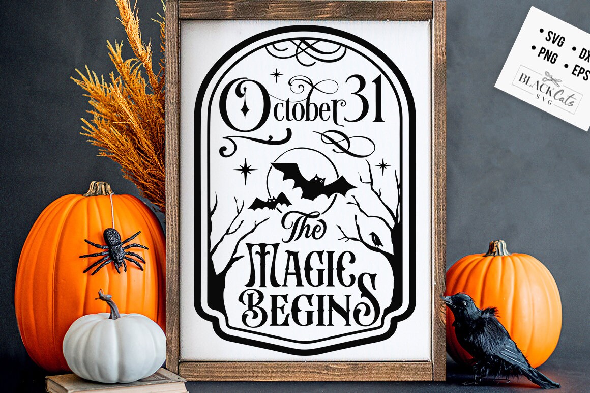 October 31 svg, Farmhouse Halloween SVG, Rustic Halloween svg, Farmhouse Halloween sign svg