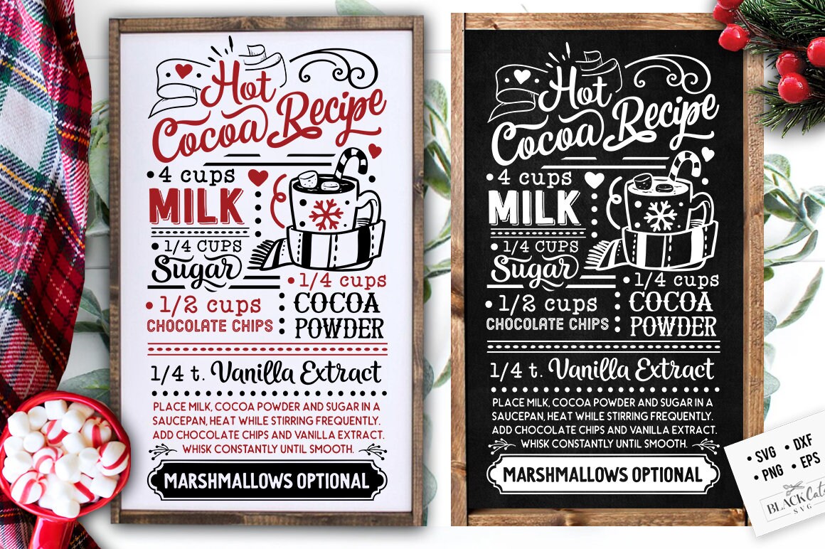 Hot cocoa Recipe svg, Hot cocoa svg, Old fashioned hot cocoa svg, Vintage hot cocoa svg, Vintage Christmas svg, served here svg, farmhouse
