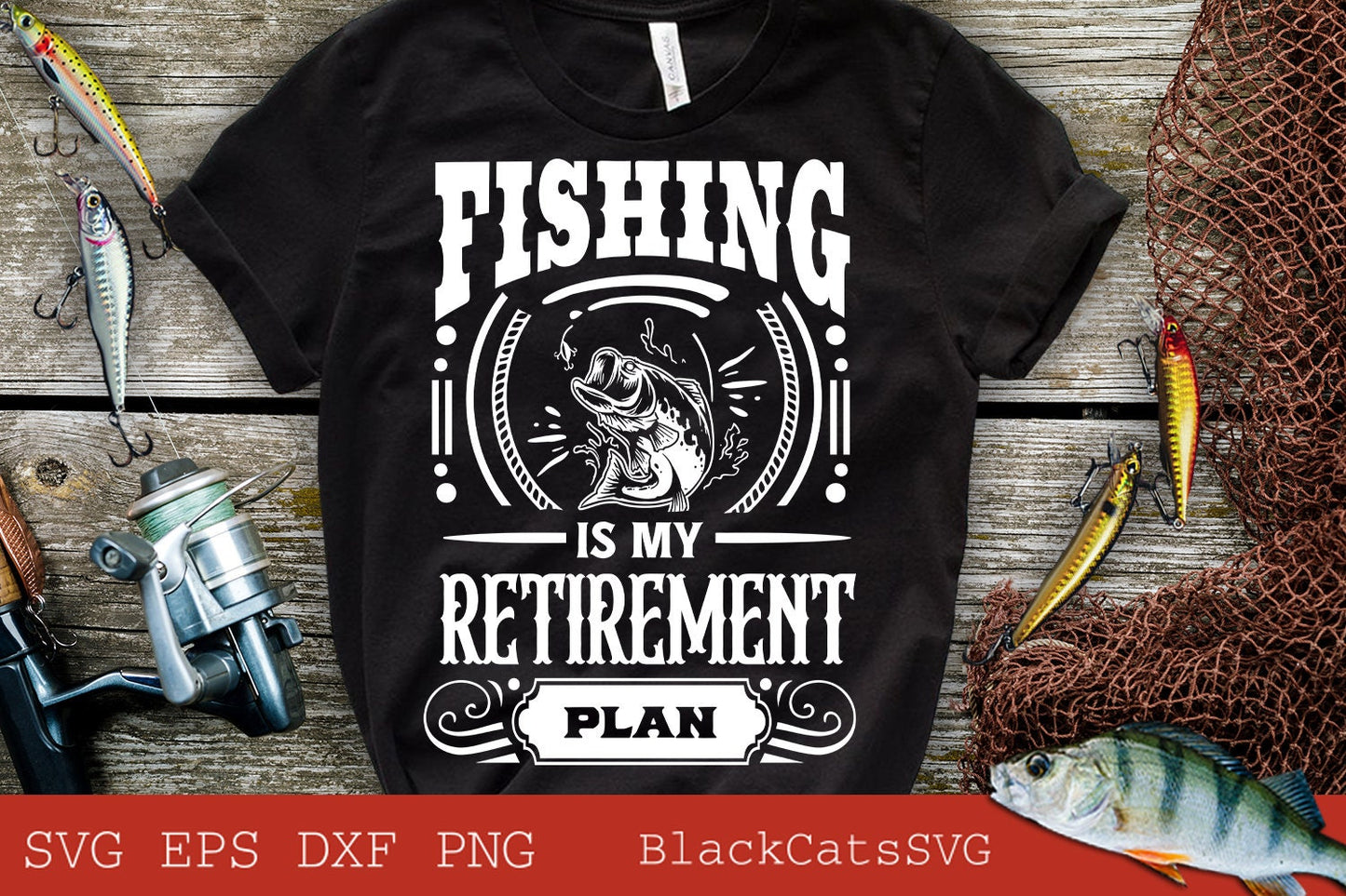 Fishing is my retirement plan svg, Fishing poster svg, Fish svg, Fishing Svg, Fishing Shirt, Fathers Day Svg