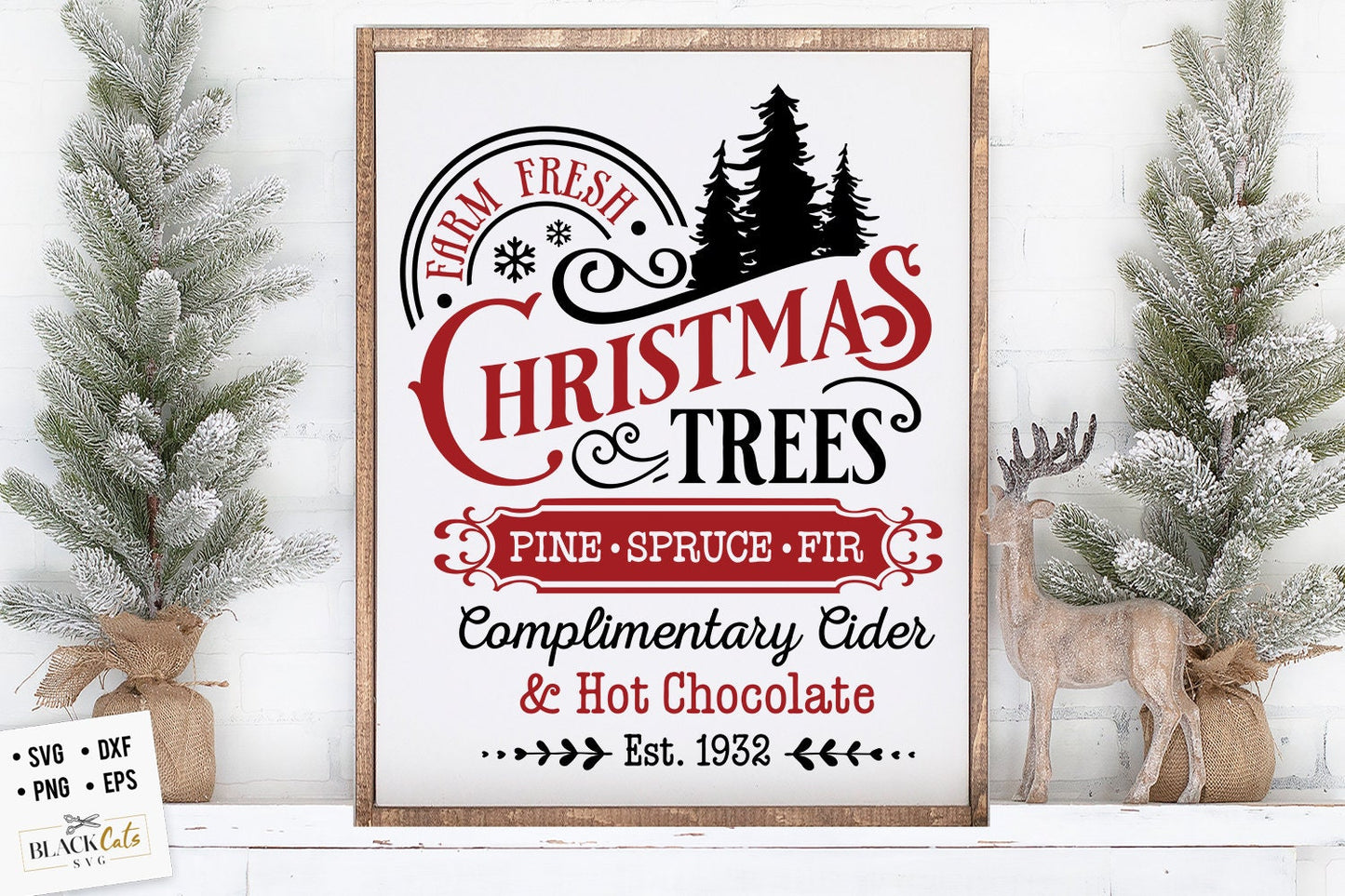Farm fresh Christmas tress svg, Christmas treess svg, Farmhouse Christmas svg, Cut and carry svg, Vintage Christmas svg, farmhouse